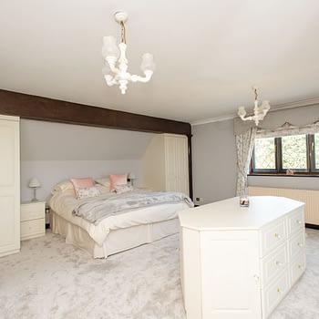Custom bedroom furniture incorporating central island