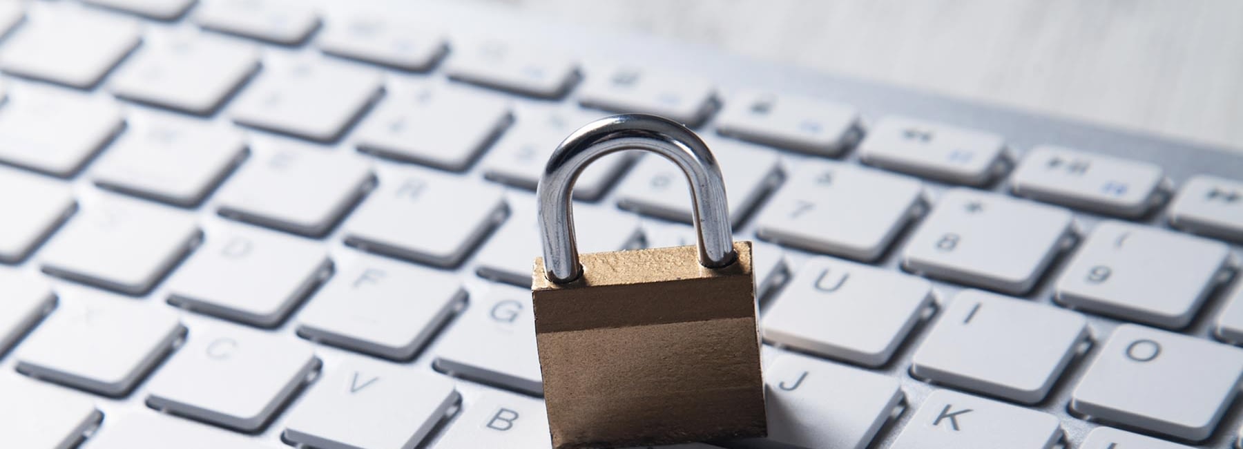padlock on keyboard
